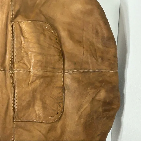 Hayden-Harnett Brown Leather Havana Hobo Spacious Bag Magnetic Closure - Picture 13 of 15